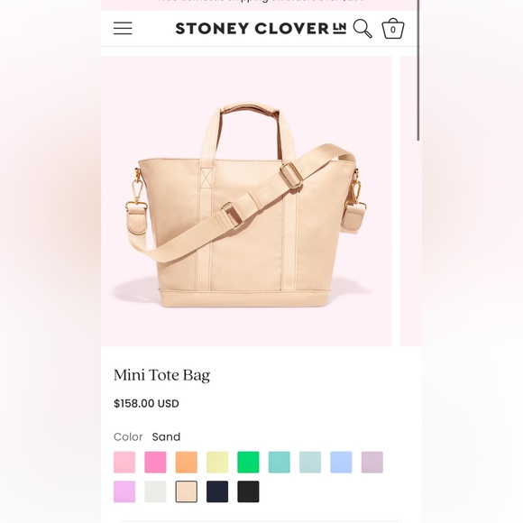 NWT SCL Sand Mini Tote Bag - Picture 5 of 10
